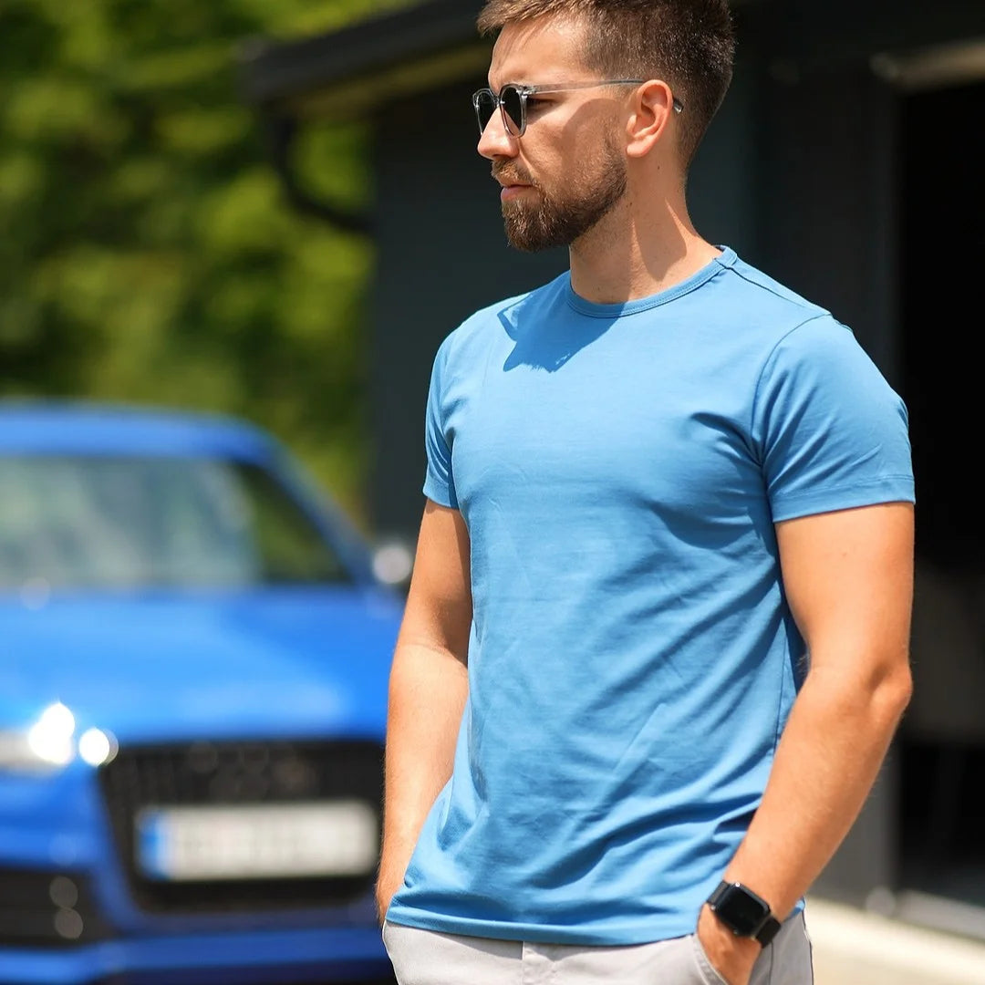 Denim blue t-shirt