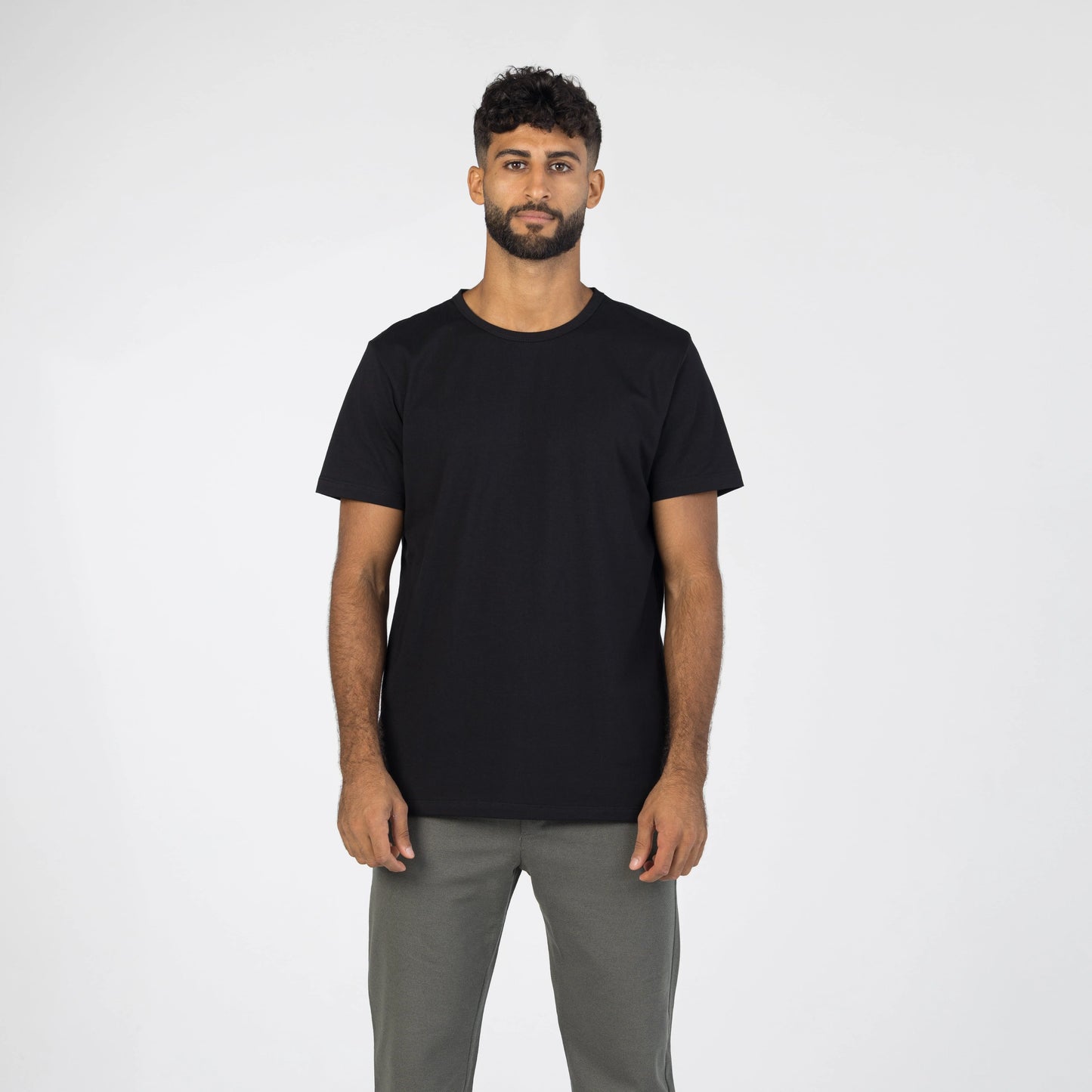 premium black crew tee