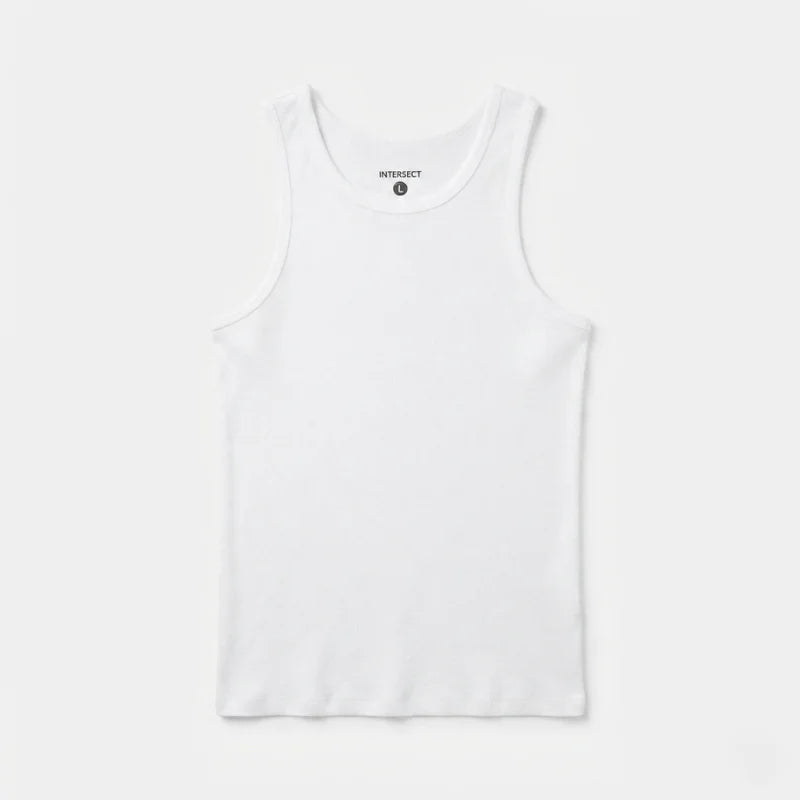 white Egyptian cotton tank 