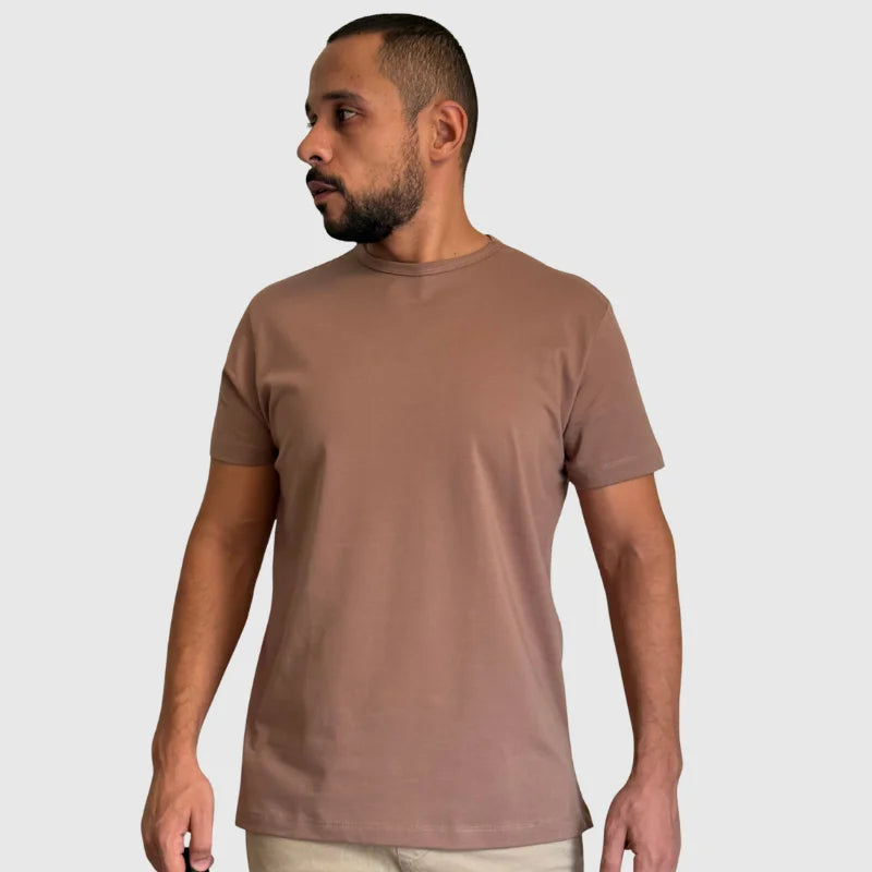 Brown basic crew neck